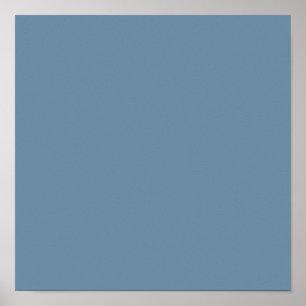 Graublau (Vollfarbe) Poster