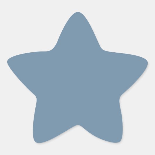 Graublau (Vollfarbe) Stern-Aufkleber (Vorderseite)