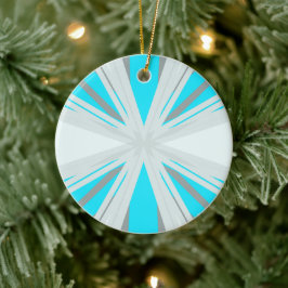 Graublau Weißer Winter Weihnachtsfest Snowflake St Keramik Ornament