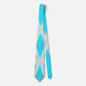 Graublau Weißer Winter Weihnachtsfest Snowflake St Krawatte (Vorderseite)