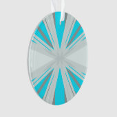 Graublau Weißer Winter Weihnachtsfest Snowflake St Ornament (Vorderseite)