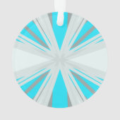 Graublau Weißer Winter Weihnachtsfest Snowflake St Ornament (Rückseite)