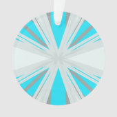 Graublau Weißer Winter Weihnachtsfest Snowflake St Ornament (Vorderseite)