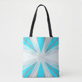 Graublau Weißer Winter Weihnachtsfest Snowflake St Tasche (Vorderseite)