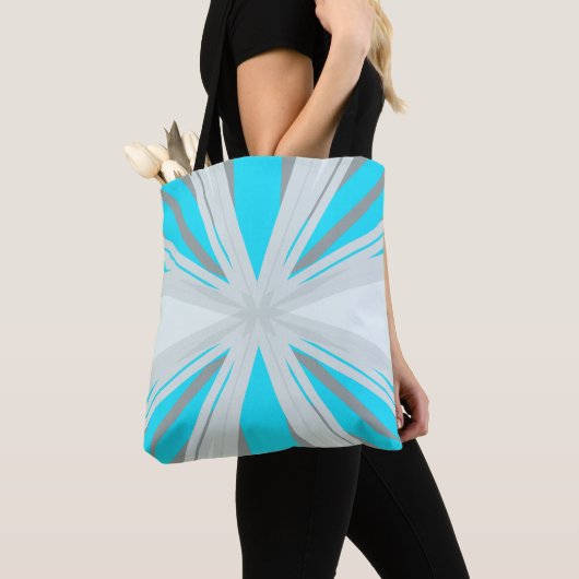 Graublau Weißer Winter Weihnachtsfest Snowflake St Tasche (Von Nahem)