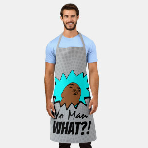 Graublau Yo Man Was du Will Tasse Comicen schießen Schürze