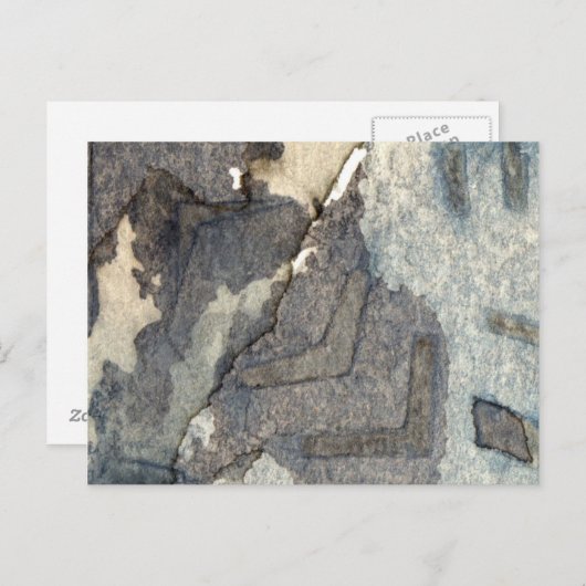 graublaue Hintergrundfarbe 2 Postkarte (Vorne/Hinten)