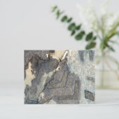 graublaue Hintergrundfarbe 2 Postkarte (Stehend Vorderseite)