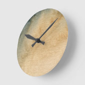 graublaue Hintergrundfarbe 7 Runde Wanduhr (Winkel)