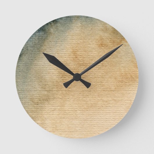 graublaue Hintergrundfarbe 7 Runde Wanduhr (Vorderseite)