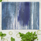 Graublaue Linien Geschirrtuch (Gefaltet)