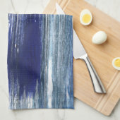 Graublaue Linien Geschirrtuch (Viertel Falte)