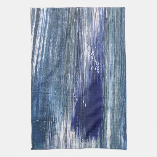 Graublaue Linien Geschirrtuch (Vertikal)