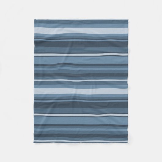 Graublaue Streifen Fleecedecke (Vorderseite)
