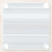 Graublaue Streifen Glasuntersetzer (Rückseite)