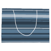 Graublaue Streifen Große Geschenktüte (Rückseite)