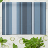 Graublaue Streifen Handtuch (Gefaltet)