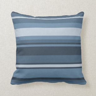 Graublaue Streifen Kissen