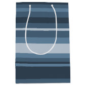 Graublaue Streifen Mittlere Geschenktüte (Vorderseite)