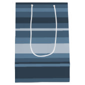 Graublaue Streifen Mittlere Geschenktüte (Rückseite)