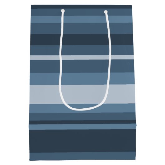 Graublaue Streifen Mittlere Geschenktüte (Rückseite)