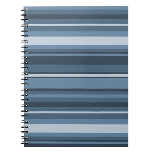 Graublaue Streifen Notizblock (Vorderseite)