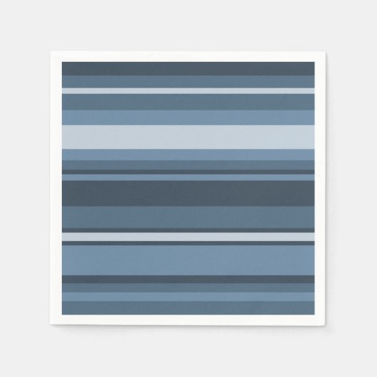 Graublaue Streifen Serviette (Vorderseite)