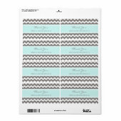 Graublaue Zickzack Hochzeitstempel (Vorne)