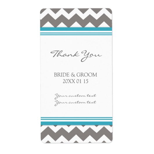 Graublaue Zickzack Hochzeitstempel (Vorne)