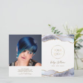 Graublauer Age-Doppelbroschüre (Stehend Vorderseite)