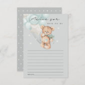 Graublauer Bärenballon-Ratschlag für Mama Baby Dus Begleitkarte