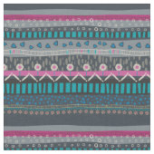 Graublauer Blumenstrauß Stoff (Nahaufnahme)