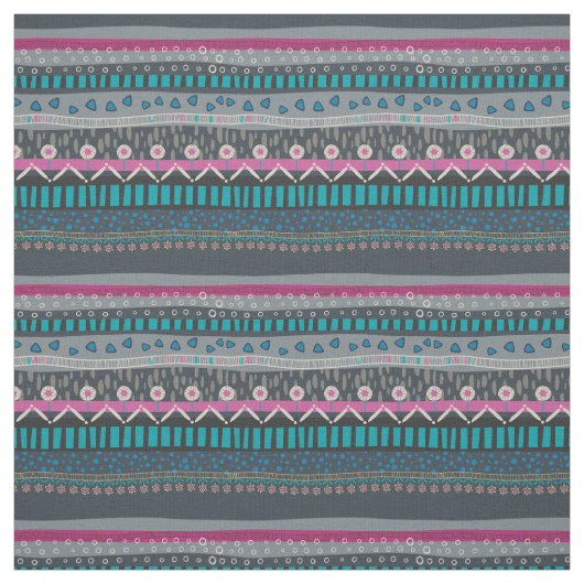 Graublauer Blumenstrauß Stoff (Muster)