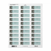 Graublauer Kronleuchter Muster für Blume (Vorne)