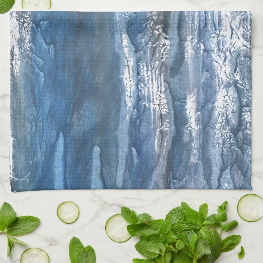 Graublauer Marmor Geschirrtuch (Gefaltet)