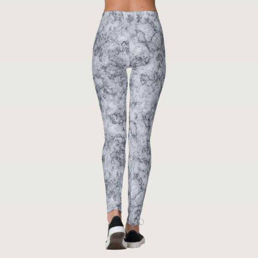 Graublauer Marmor Leggings (Rückseite)