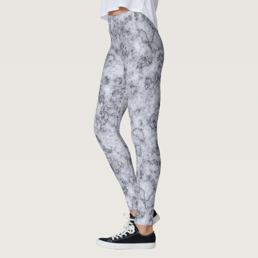 Graublauer Marmor Leggings (Links)