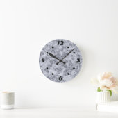 Graublauer Marmor Runde Wanduhr (Zuhause)