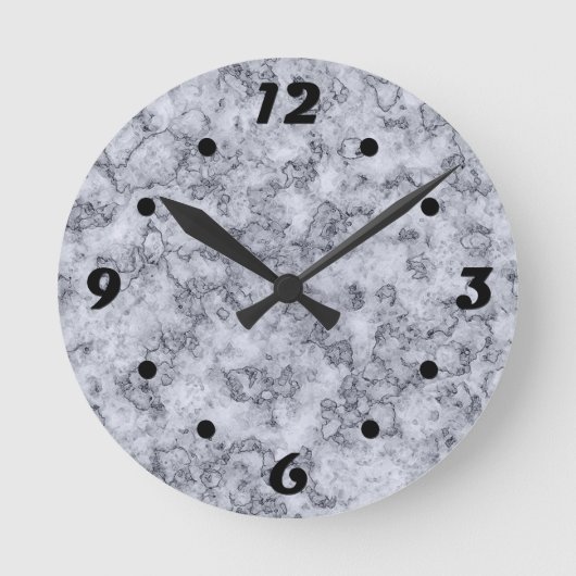 Graublauer Marmor Runde Wanduhr (Vorderseite)