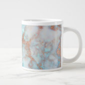 Graublauer Marmorstein und brauner Glitzer Jumbo-Tasse (Rechts)