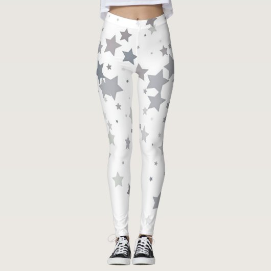 Graublauer Stern Lumbalkissen Leggings (Vorderseite)