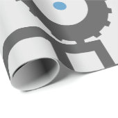 Graublauer Traktor Geschenkpapier (Rolleneckpunkt)