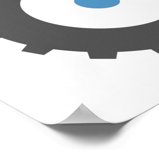 Graublauer Traktor Poster (Ecke)