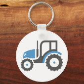 Graublauer Traktor Schlüsselanhänger (Vorderseite)