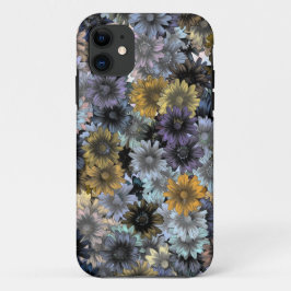 Graublaues Blumenmuster Case-Mate iPhone Hülle