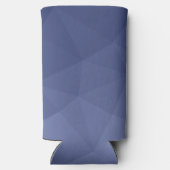 Graublaues geometrisches Maschenmuster Monogram Selters Dosenkühler (Rückseite)