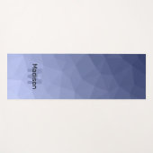 Graublaues geometrisches Maschenmuster Monogram Yogamatte (Vorderseite (Horizontal))