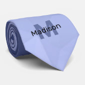 Graublaues Gradientengeometrie-Maschenmuster Monog Krawatte (Gerollt)