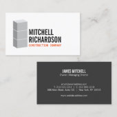 Graublöcke Betonbau Visitenkarte (Vorne/Hinten)