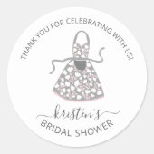 Graublütenflora Brautparty Umschlag Aufkleber (Vorderseite)